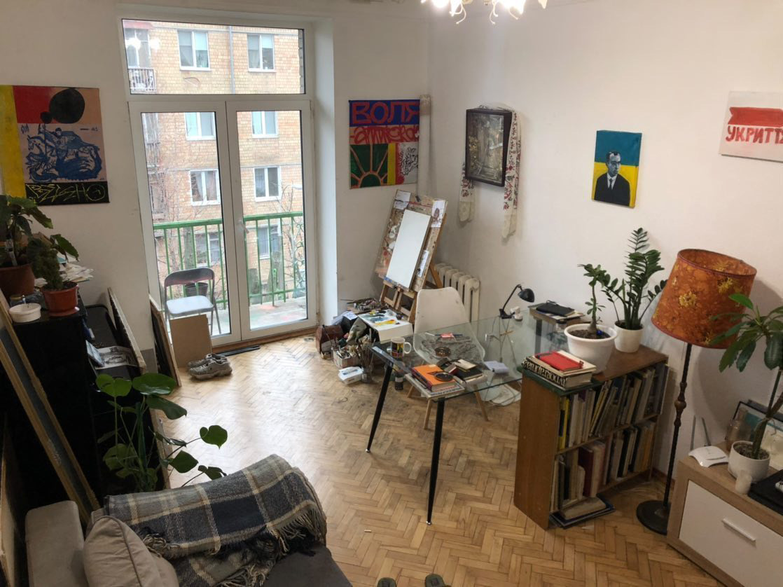 Ivan's workspace in Kyiv
